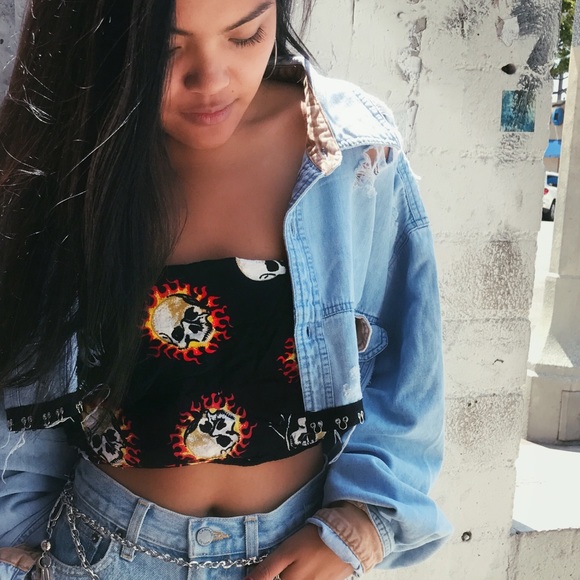 LF Other - LF vintage cropped denim chambray NWOT